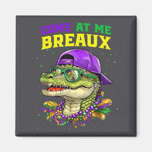 Kom För Alligator Breaux Roligt Mardi Gras Karneva Magnet