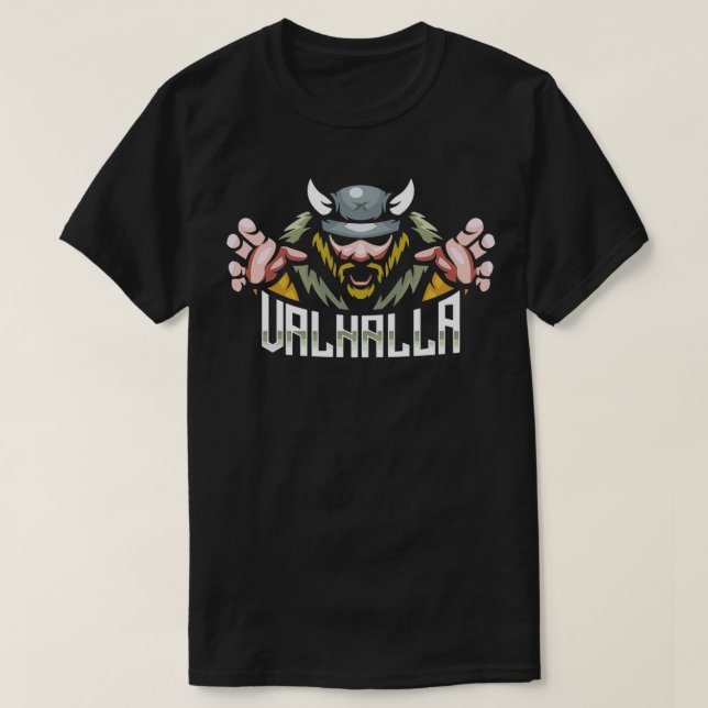 Kom Går med till Valhalla med den mäktiga Odin T Shirt (Design framsida)
