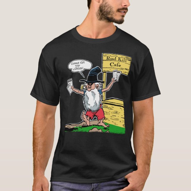 Kom Git Your Vittles Road Side Cafe Hillbilly Roa T Shirt (Framsida)