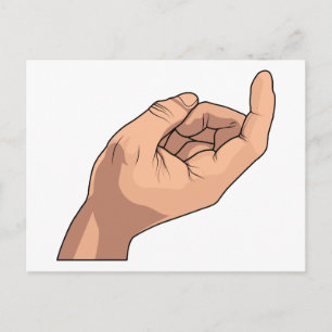 Kom här och signera gesture vykort