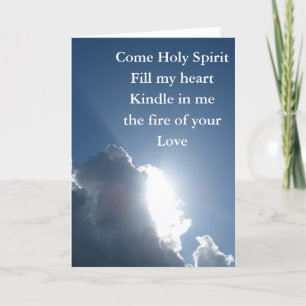 Kom Heliga Spirit Prayer Add Namn Card Kort