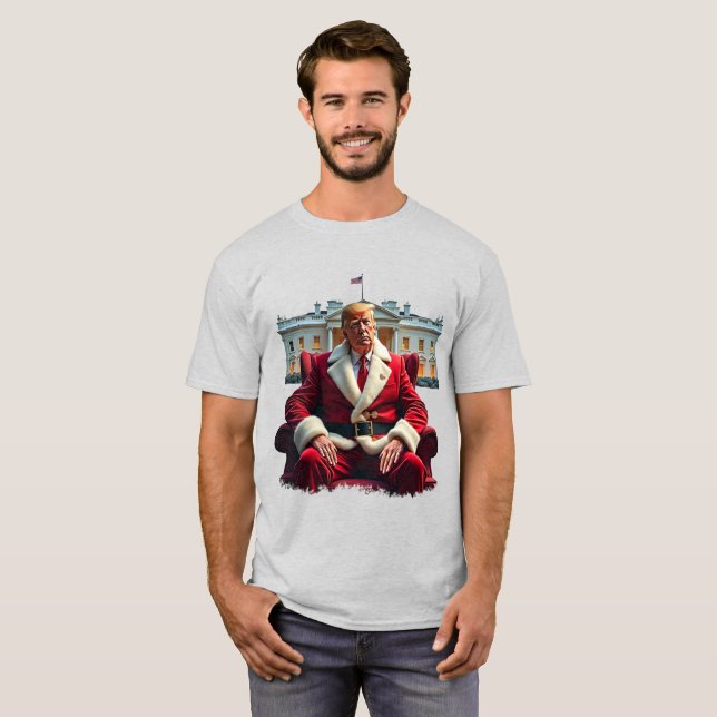 Kom hem till jul - den berömda Trump Santa Julafto T Shirt (Hel framsida)