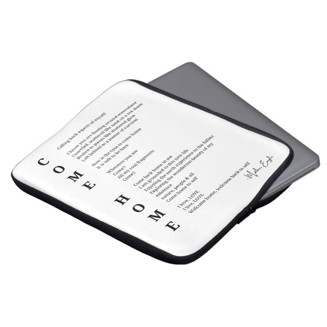Kom Home Soul inspirational Dikt Wall Art Laptop Fodral (Framsida topp)