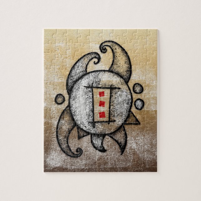 Kom i Abstrakt Jigszle Puzzle Pussel (Vertikal)