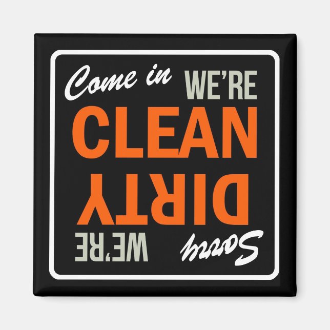 Kom i "Clean Dish Washer Magnet" Magnet (Framsidan)