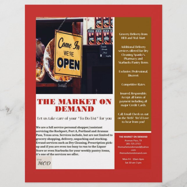 Kom i öppen reklamblad (Framsidan)