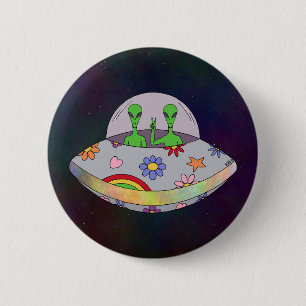 Kom i Peace UFO Knapp