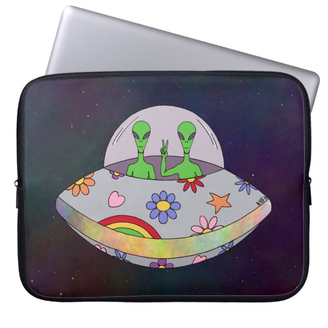 Kom i Peace UFO Laptop Fodral (Framsidan)