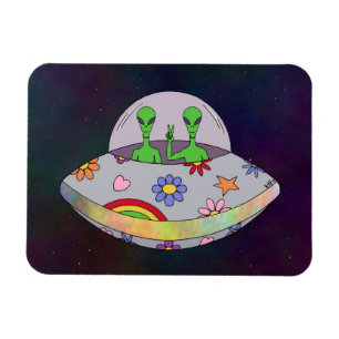 Kom i Peace UFO Magnet