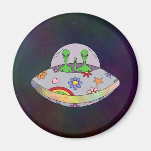 Kom i Peace UFO Magnet