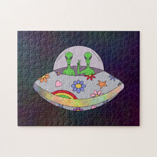 Kom i Peace UFO Pussel (Horisontell)