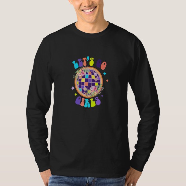 Kom Igång Tjejer Brud Brudtärnor Disco Möhippa T Shirt (Framsida)