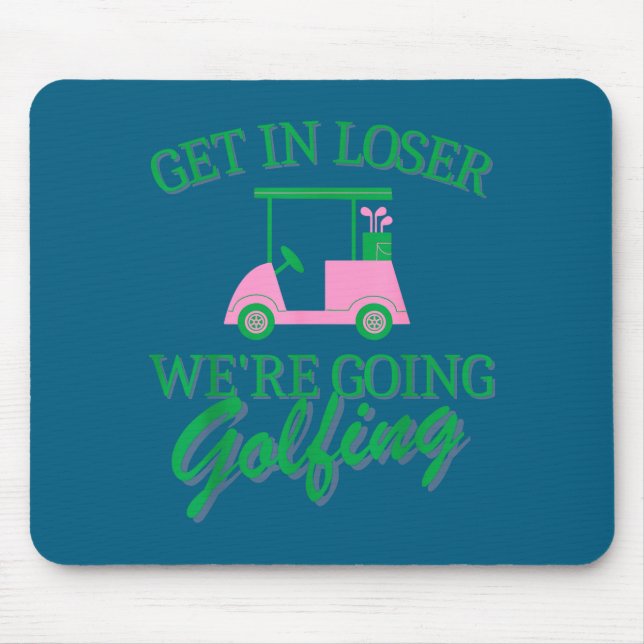 Kom igen golfar golfvagn söt golfarmor musmatta (Framsidan)
