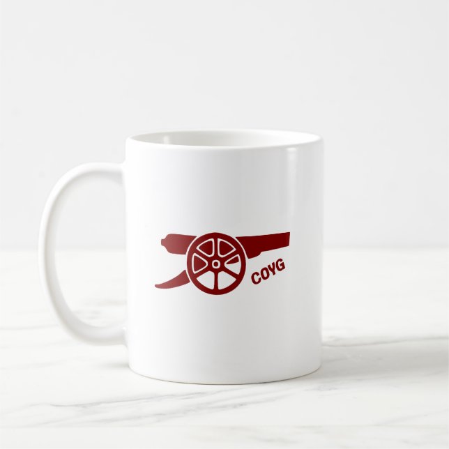 Kom igen Gunners COYG Kaffemugg (Vänster)