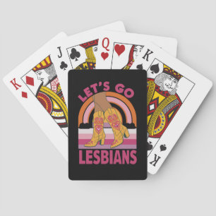 Kom igen lesbiska HBTQ-prandnads månad Cowgirl Casinokort