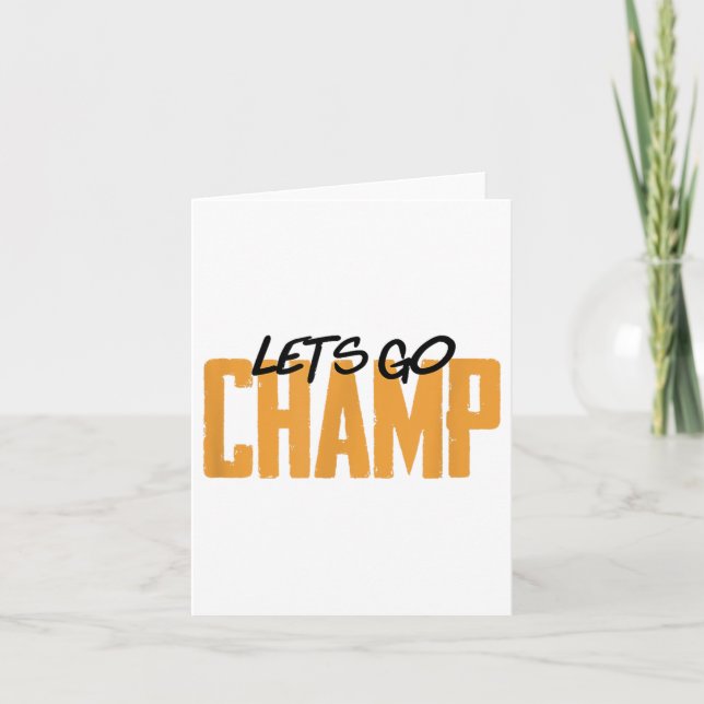 Kom igen mästare boxningsmotivation  kort (Framsida)