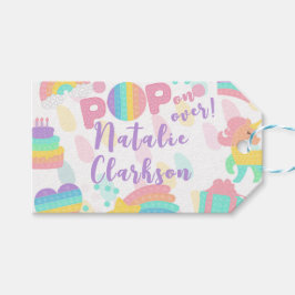 Kom igen! Pastel stoppar födelsedagsbarn Presentetikett