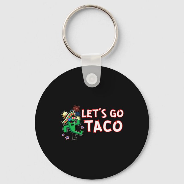 Kom igen Taco Trump backar alltid undan  Nyckelring (Framsida)