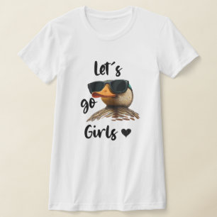 Kom igen tjejer Hjärtar Rolig Anka som använder so T Shirt