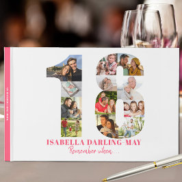 Kom ihåg 18:e födelsedagen när ... Rosa Photo Coll Gästböcker