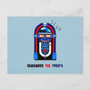 Kom ihåg 1950-talet, amerikanska Jukebox Vykort