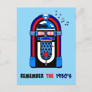 Kom ihåg 1950-talet, jukebox, vykort