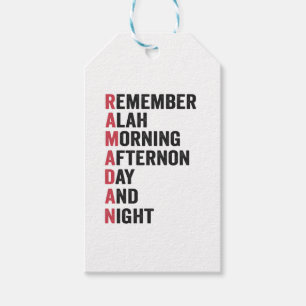 Kom ihåg Alah Morgondagen eftermiddagen och natten Presentetikett