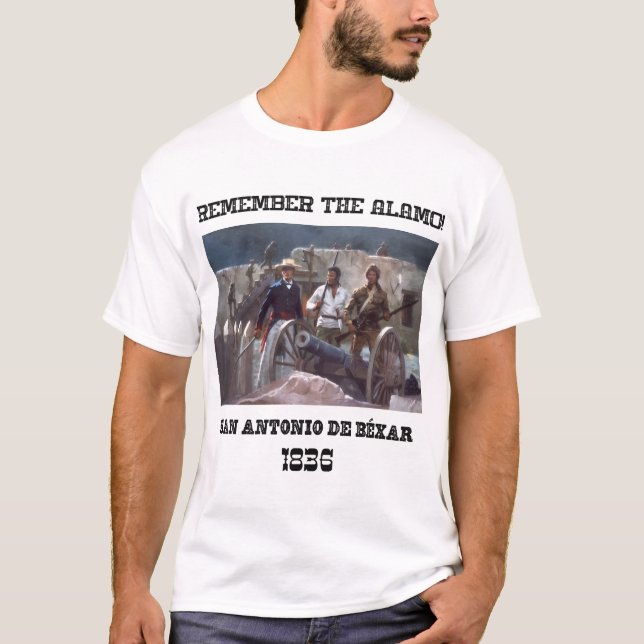 Kom ihåg Alamo Davy Crockett T Shirt (Framsida)