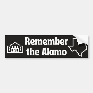 Kom ihåg Alamo Texas Themar Bumper Sticker Bildekal