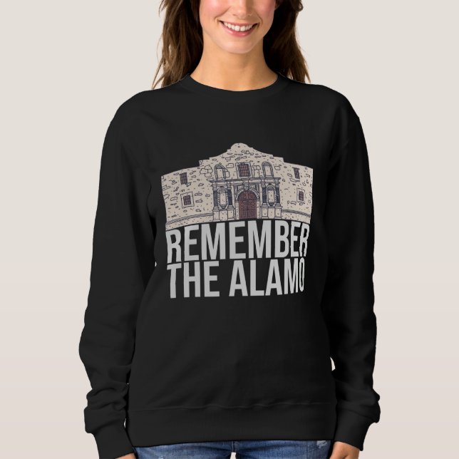 Kom ihåg Alamo Text  San Antonio Mission  Libe T Shirt (Framsida)