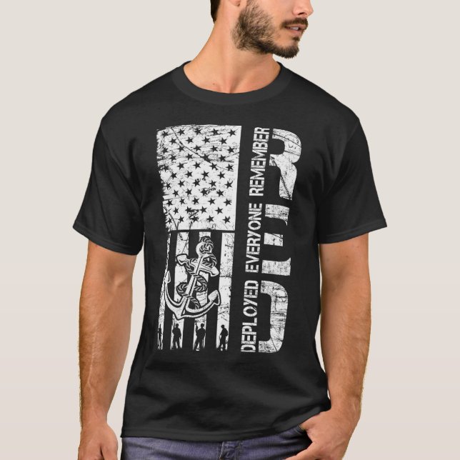 Kom ihåg alla utplacerade marinsoldater RED Fredag T Shirt (Framsida)