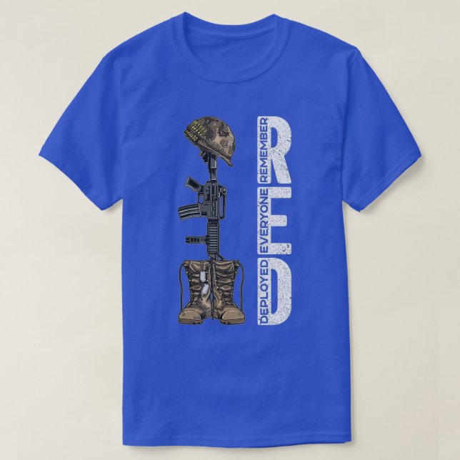 Kom ihåg alla Veteran Deployd Fredag 1 (2) T Shirt (Design framsida)