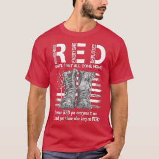 Kom ihåg alla Veteran Deployed RED Fredag (114) T Shirt