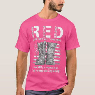 Kom ihåg alla Veteran Deployed RED Fredag (53) T Shirt