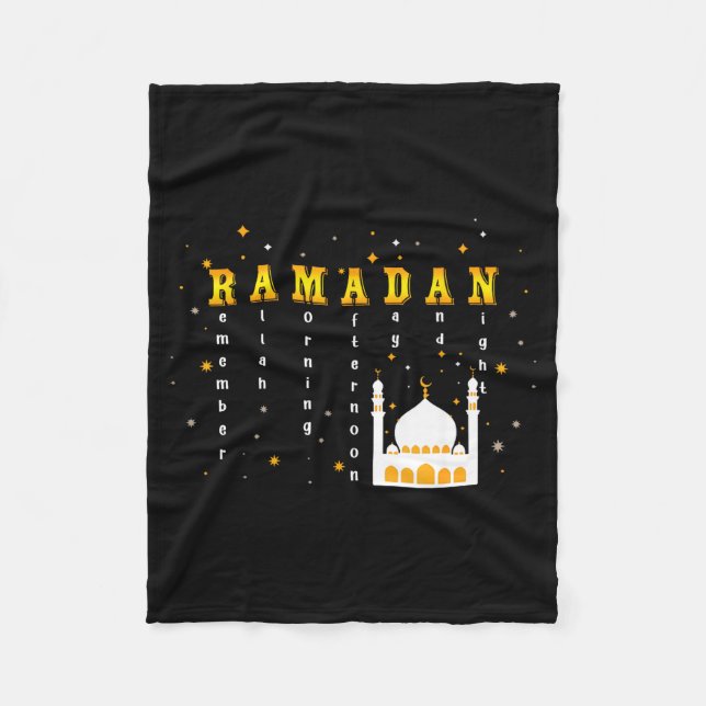 Kom ihåg Allah Ramadan Mubarak Kareem  Fleecefilt (Framsidan)