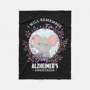 Kom ihåg Alzheimers sjukdom Fleecefilt
