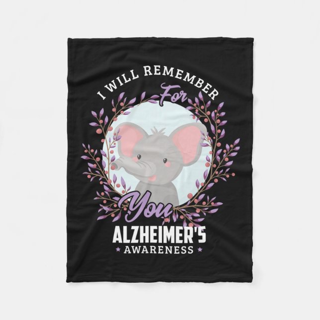 Kom ihåg Alzheimers sjukdom Fleecefilt (Framsidan)