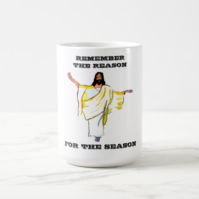 KOM IHÅG ANLEDNINGEN, FÖR ÅRSTIDEN,JESUS  KAFFEMUGG (Center)