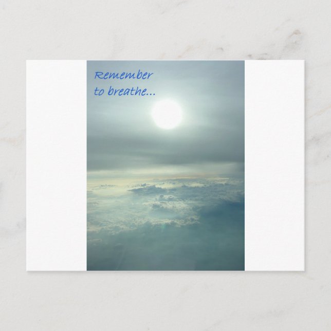 Kom ihåg att andas vykort (Framsida)