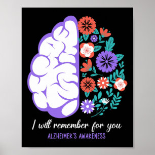 Kom ihåg att du är medveten om Alzheimers sjukdom Poster