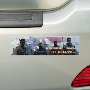 Kom ihåg att hedra våra veteraner Veteran Bumper Bildekal