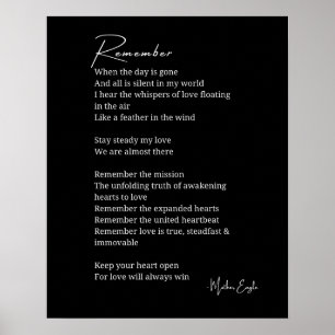 Kom ihåg att Kärlek dikt poster väggkonsdekaler