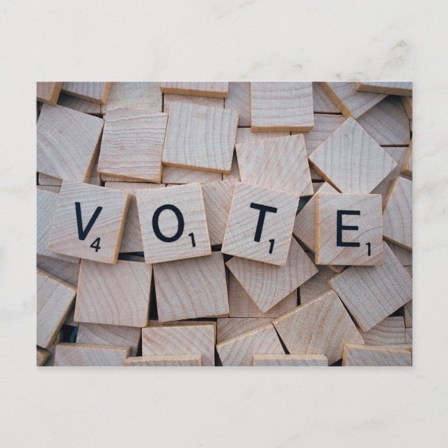 Kom ihåg att rösta vykort (Framsida)