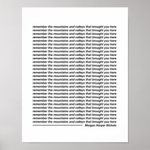 Kom ihåg bergen och dalarna poster