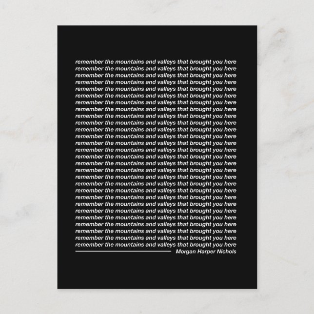 Kom ihåg bergen och dalarna vykort (Framsida)