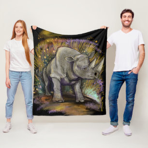Kom ihåg Black Rhino Fleecefilt