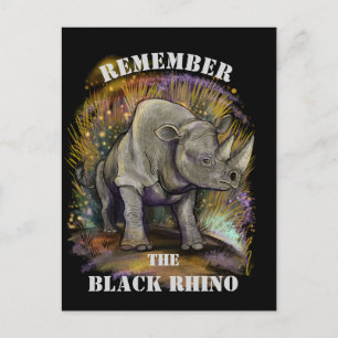 Kom ihåg Black Rhino Vykort