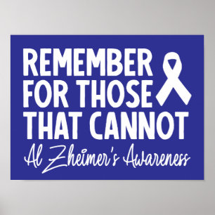 Kom ihåg dem som inte kan alzheimer poster