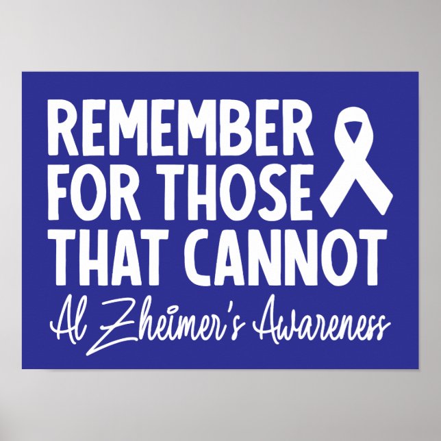 Kom ihåg dem som inte kan alzheimer poster (Framsidan)