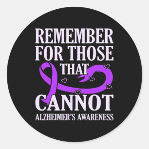 Kom ihåg dem som inte kan alzheimerpriset runt klistermärke